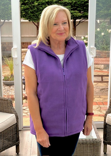 Pure and Natural Lilac Fully Lined Fleece Gilet